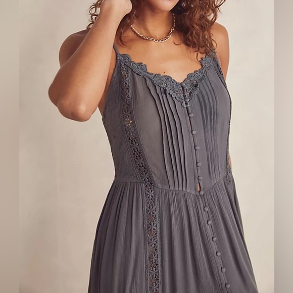 Rare FP gray corset maxi dress - Picture 3 of 7